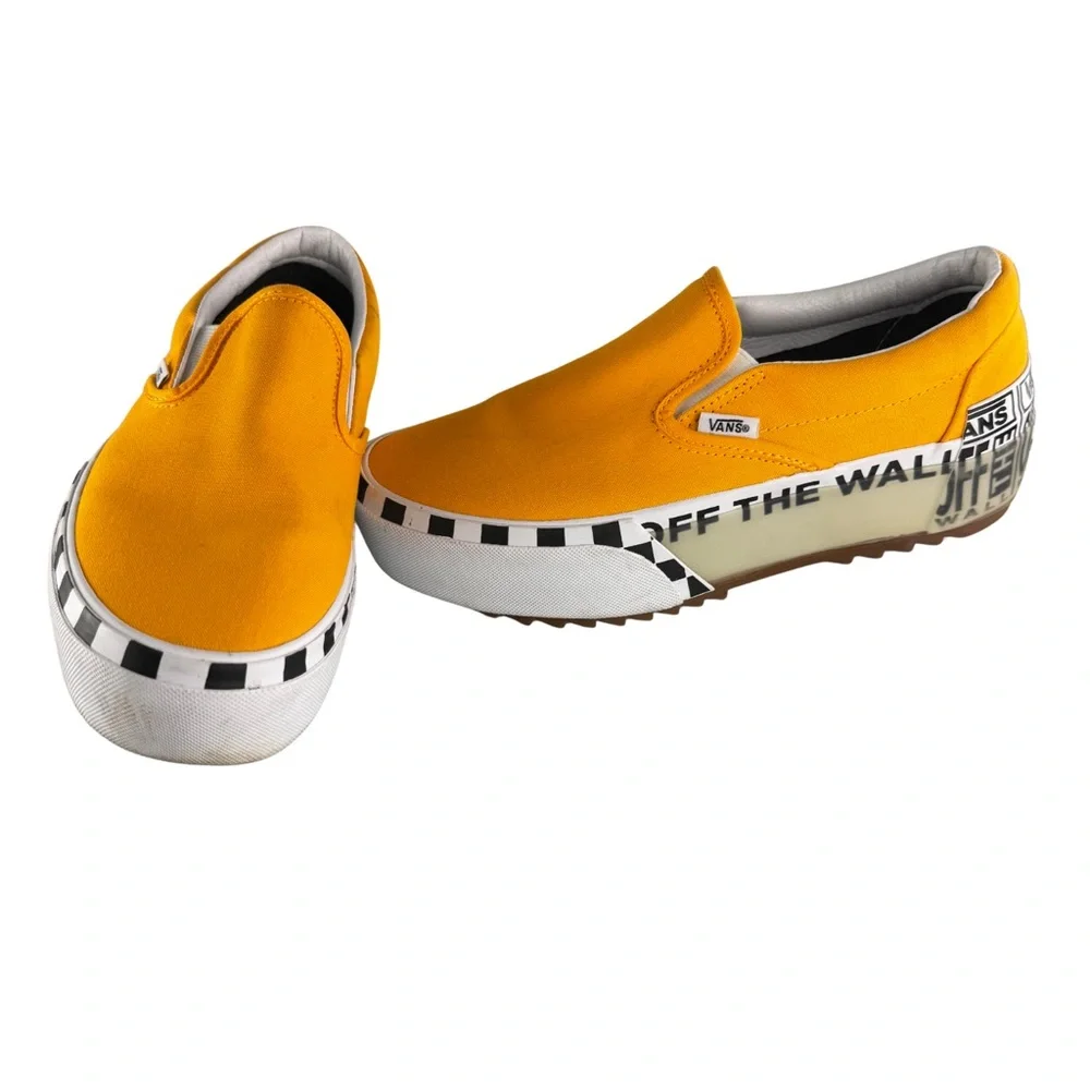Vans Classic Slip-On Bold — Yellow Canvas | Women’s 8 / Men’s 6.5 - Picture 4 of 10